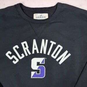 League Scranton Sweatshirt Women XL Black Excellent Collegiate Crewneck SF150